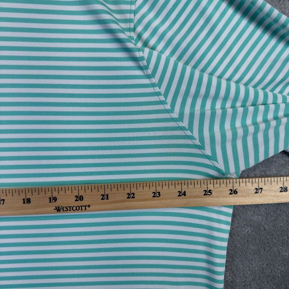 Bermuda Sands Polo Shirt Mens Extra Large Blue Striped Short Sleeve Performance - Picture 4 of 8